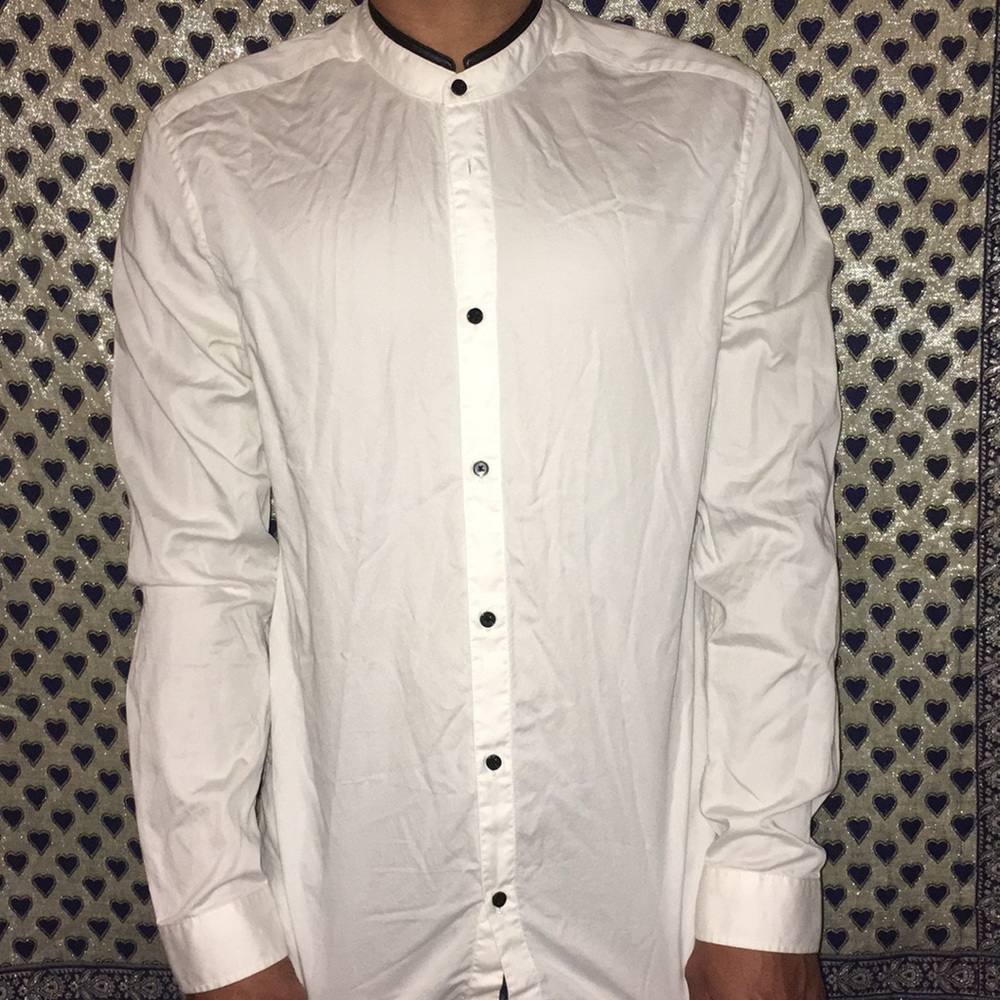 Dress white button down